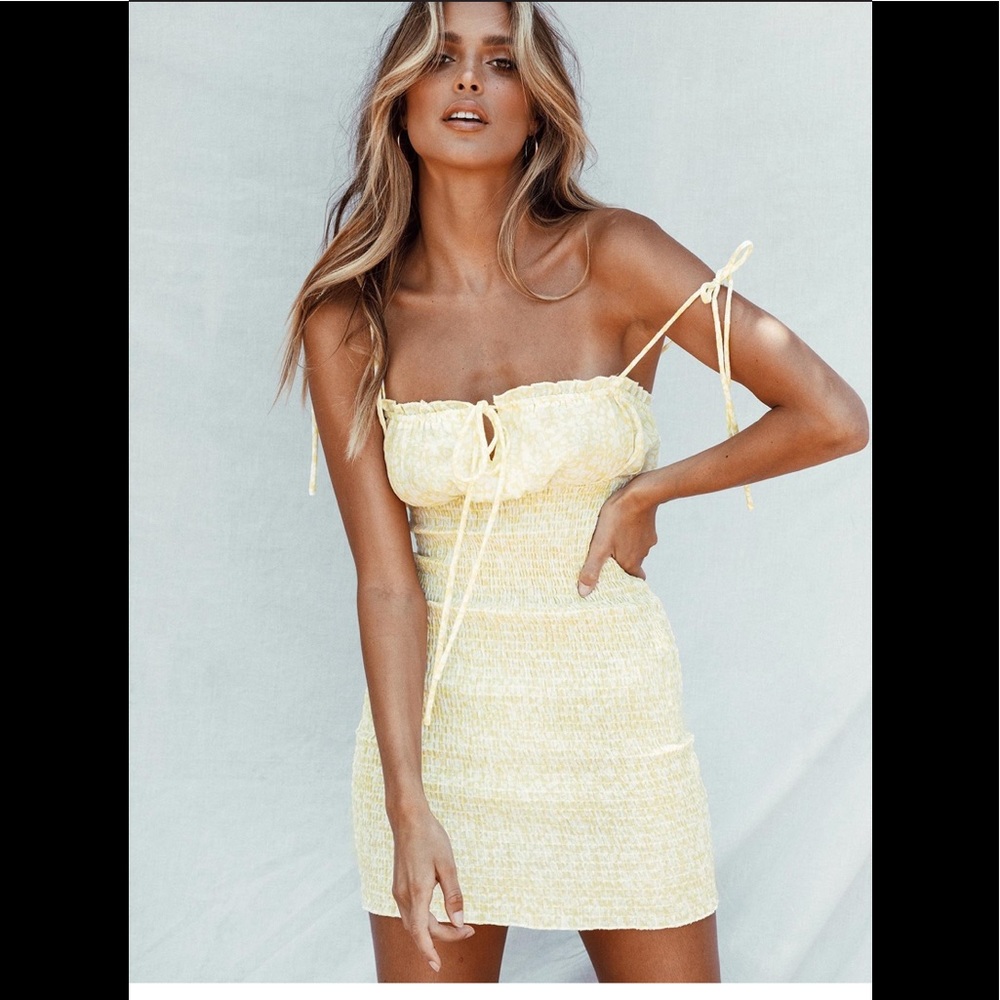 PRINCESS POLLY YELLOW MINI DRESS